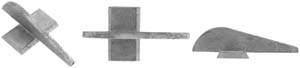 Rounded Blade Front Sight,
.075" thick blade, 1/16" thick base, wax cast steel